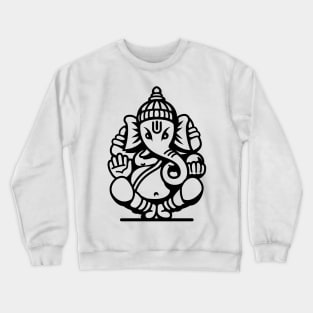 Ganesh Ganesa Ganapati Elephant 4 (black) Crewneck Sweatshirt